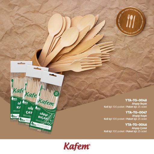 Ahşap Çatal-Kaşık-Bıçak