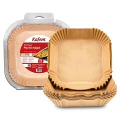 Kafem Airfryer Pişirme Kağıdı Kare 20cm 25 li x 5 Paket