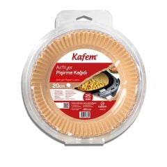 Kafem Airfryer Pişirme Kağıdı Yuvarlak 20cm 25 li x 5 Paket