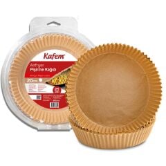 Kafem Airfryer Pişirme Kağıdı Yuvarlak 20cm 25 li x 20 Paket (Koli)