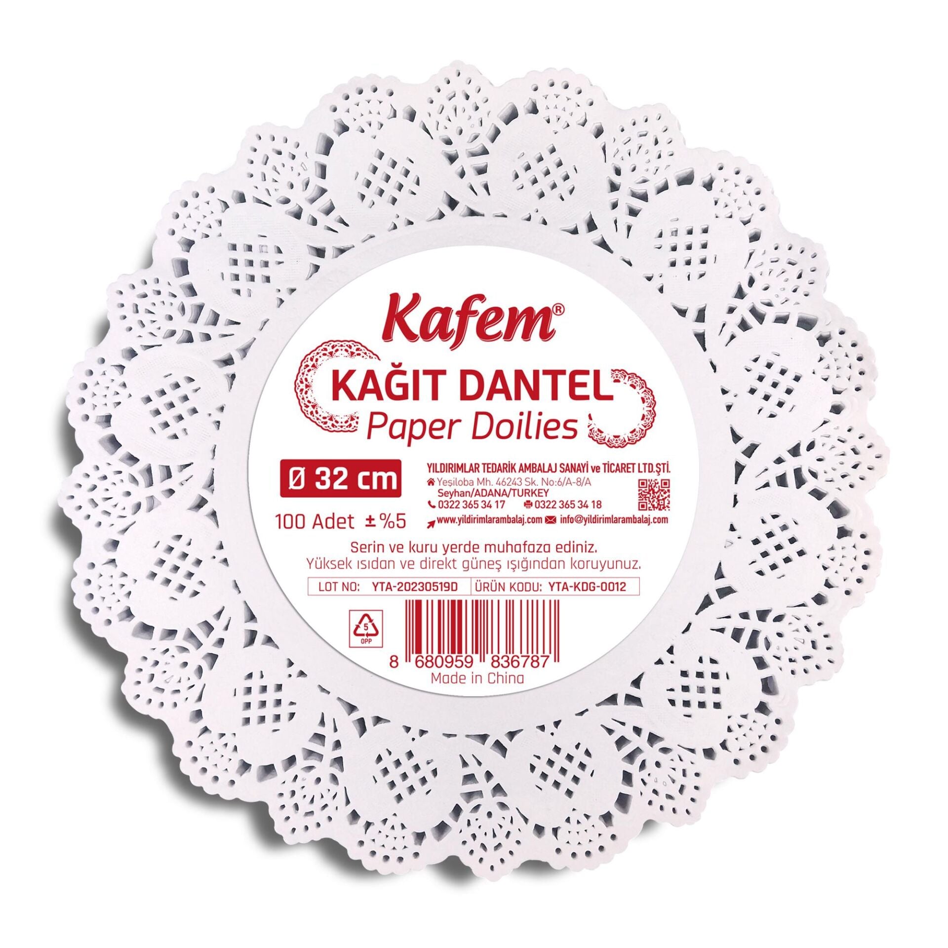 Kafem Dantel Kağıt 32 cm 100 Adet