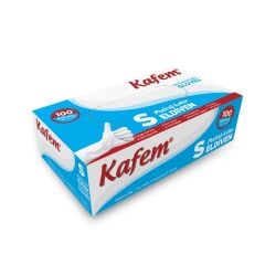 Kafem Beyaz Lateks Eldiven Pudralı (S) 100 Lü