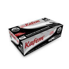 Kafem Çok Amaçlı Siyah Nitril Eldiven (M) 100 Lü