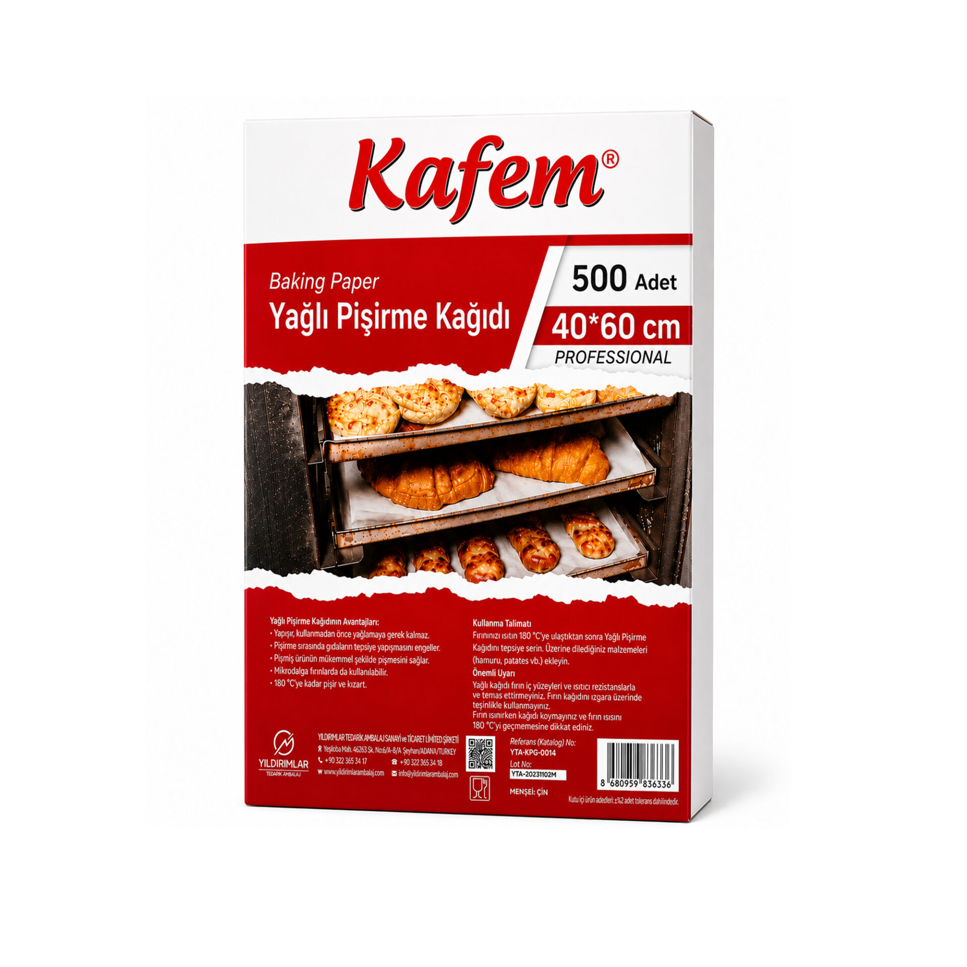 Kafem Kesilmiş Yağlı Kağıt 40x60 cm 500 Adet