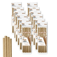 Kafem Kraft Kağıt Pipet 19,5cm 25li x 10 Paket