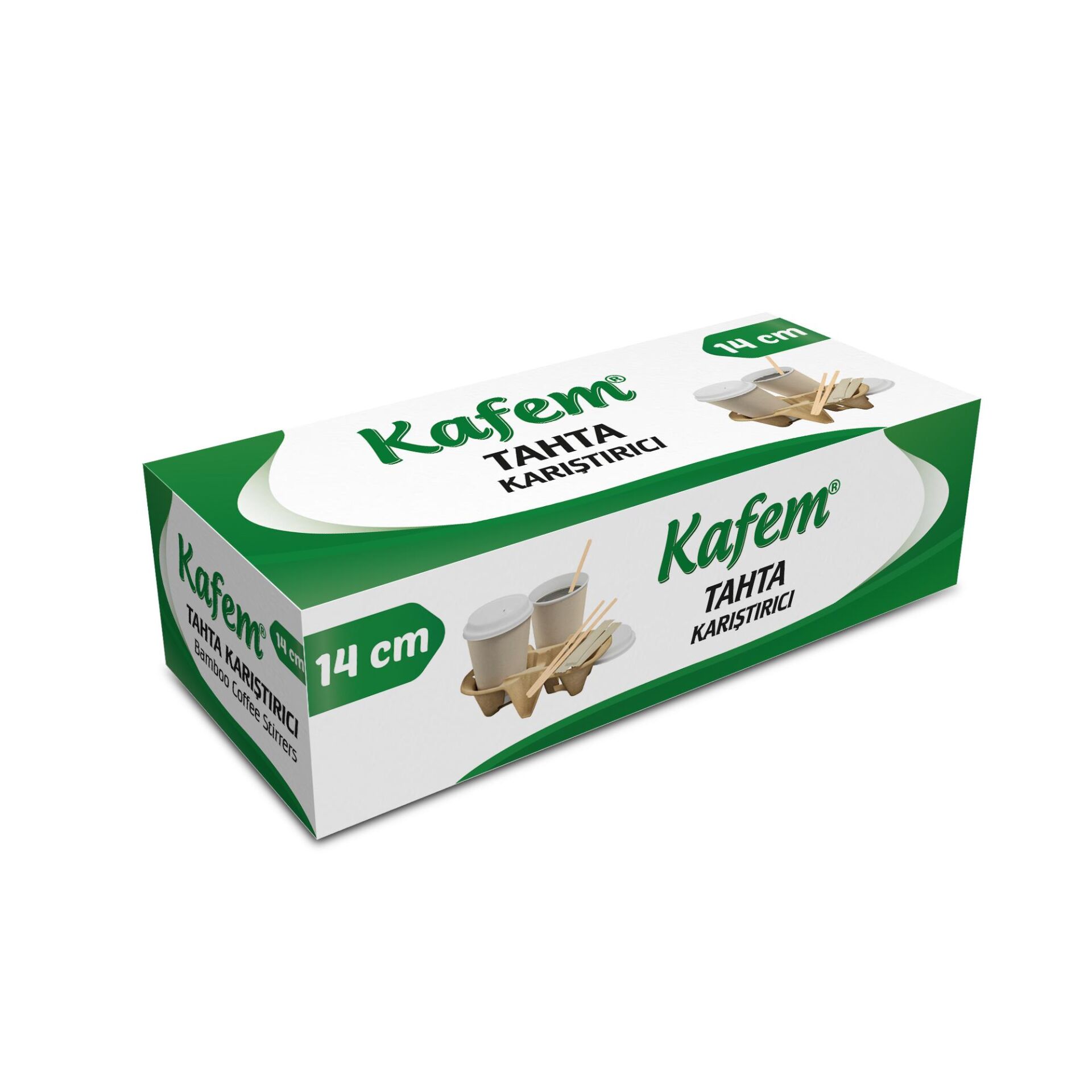 Ahşap Tahta Karıştırıcı 14 Cm 250 Li - Kafem