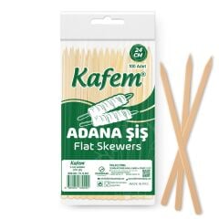 Kafem Adana Çöp Şiş 24 cm 100 Adet