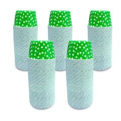 Kafem Yeşil Puantiyeli Muffin Kek Kapsülü 50li X 5 Paket - K01