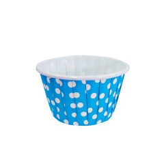 Kafem Açık Mavi Puantiyeli Muffin Kek Kapsülü 50li X 5 Paket - K02