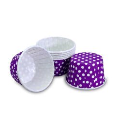 Kafem Mor Puantiyeli Muffin Kek Kapsülü 50li X 5 Paket - K03