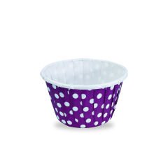 Kafem Mor Puantiyeli Muffin Kek Kapsülü 50li X 5 Paket - K03