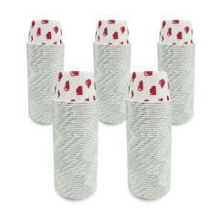 Kafem Kalp Puantiyeli Muffin Kek Kapsülü 50li X 5 Paket - K04