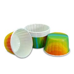 Kafem Gökkuşağı Renkli Muffin Kek Kapsülü 50li X 5 Paket - K10