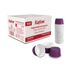 Kafem Mat Mor Muffin Kek Kapsülü 50li X 30 Paket (Koli) - K13