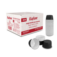Kafem Mat Siyah Muffin Kek Kapsülü 50li X 30 Paket (Koli) - K14
