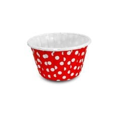 Kafem Kırmızı Puantiyeli Muffin Kek Kapsülü 50li - K15
