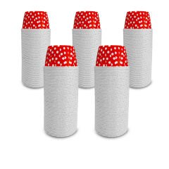 Kafem Kırmızı Puantiyeli Muffin Kek Kapsülü 50li X 5 Paket - K15