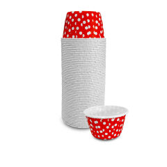Kafem Kırmızı Puantiyeli Muffin Kek Kapsülü 50li X 30 Paket (Koli) - K15