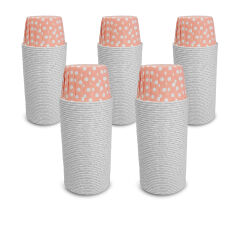 Kafem Pembe Puantiyeli Muffin Kek Kapsülü 50li X 5 Paket - K16