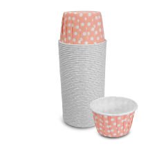 Kafem Pembe Puantiyeli Muffin Kek Kapsülü 50li X 30 Paket (Koli) - K16