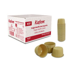 Kafem Kağıt Muffin Kek Kapsülü Kraft 50li X 30 Paket (Koli) - K17