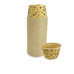 Kafem Kağıt Muffin Kek Kapsülü Desenli Kraft 50li - K18