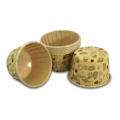 Kafem Kağıt Muffin Kek Kapsülü Desenli Kraft 50li X 30 Paket (Koli) - K18