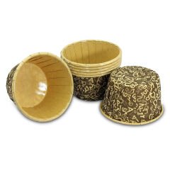 Kafem Muffin Kek Kapsülü Kahverengi Desenli 50li X 30 Paket (Koli) - K19