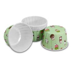 Kafem Muffin Kek Kapsülü Mint Dondurma Desenli 50li - K21