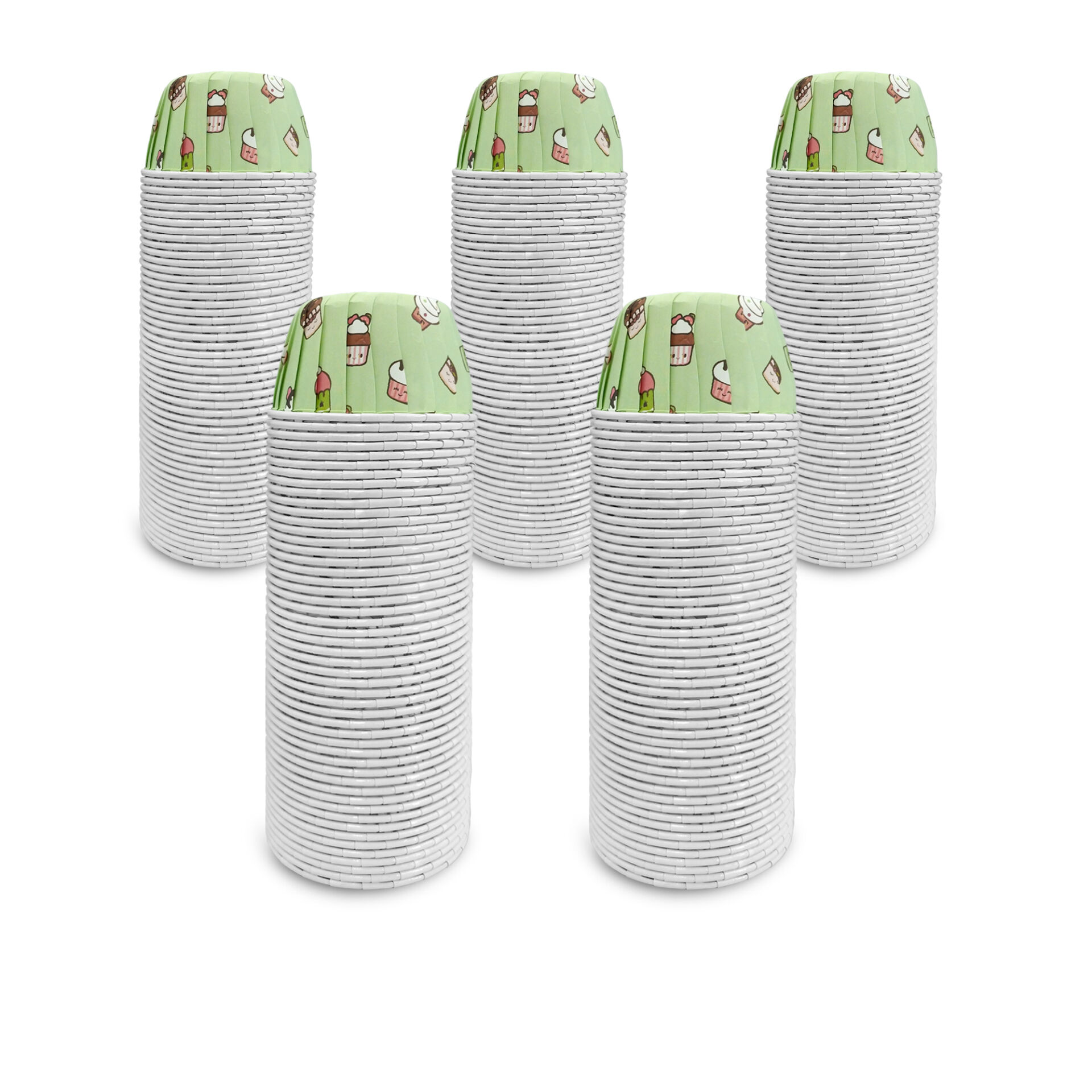 Kafem Muffin Kek Kapsülü Mint Dondurma Desenli 50li X 5 Paket - K21