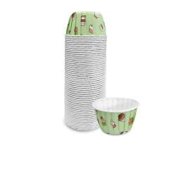 Kafem Muffin Kek Kapsülü Mint Dondurma Desenli 50li X 5 Paket - K21