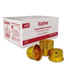 Kafem Altın Muffin Kek Kapsülü 25li X 60 Paket (Koli) - K22
