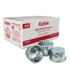 Kafem Gümüş Muffin Kek Kapsülü 25li X 60 Paket (Koli) - K23
