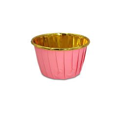 Kafem Muffin Kek Kapsülü Pembe-Altın 25li X 60 Paket (Koli) - K24