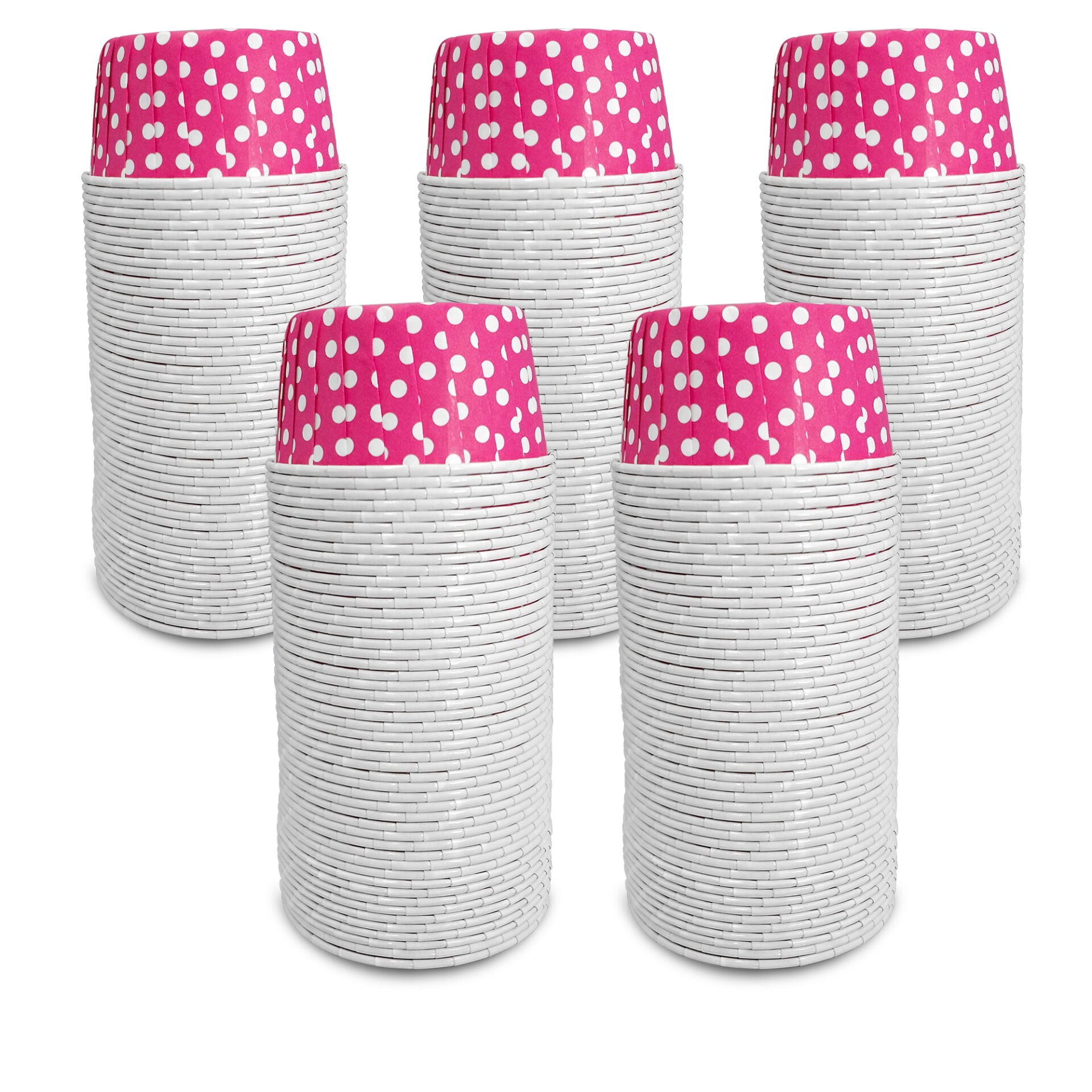 Kafem Muffin Kek Kapsülü Pembe Puantiye Büyük Boy 50li X 5 Paket - K29