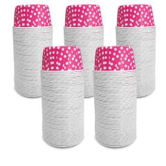 Kafem Muffin Kek Kapsülü Pembe Puantiye Büyük Boy 50li X 5 Paket - K29
