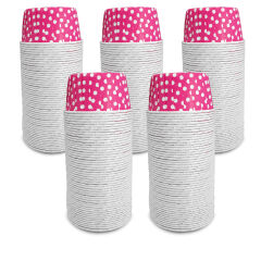Kafem Muffin Kek Kapsülü Pembe Puantiye Büyük Boy 50li X 5 Paket - K29