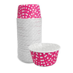 Kafem Muffin Kek Kapsülü Pembe Puantiye Büyük Boy 50li X 30 Paket (Koli) - K29