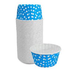 Kafem Muffin Kek Kapsülü Açık Mavi Puantiye Büyük Boy 50li X 30 Paket (Koli) - K30