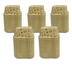 Kafem Muffin Kek Kapsülü Kare Kraft Desenli 50li X 5 Paket - K33
