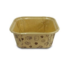 Kafem Muffin Kek Kapsülü Kare Kraft Desenli 50li X 30 Paket (Koli) - K33