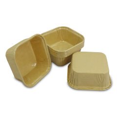 Kafem Muffin Kek Kapsülü Kare Kraft 50li - K34