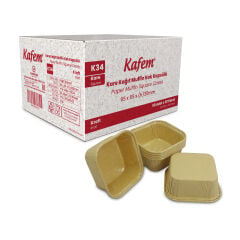Kafem Muffin Kek Kapsülü Kare Kraft 50li X 30 Paket (Koli) - K34