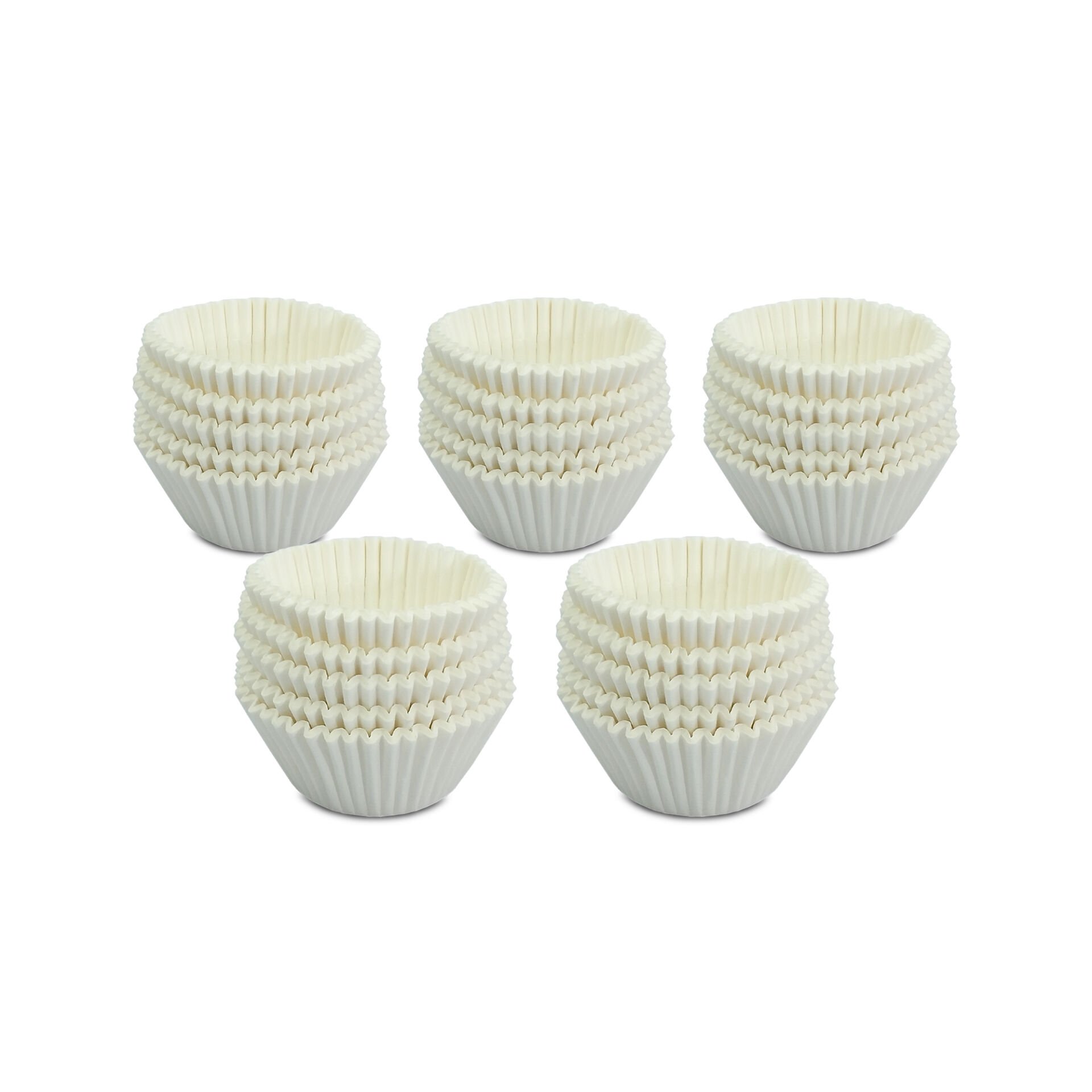 Kafem Muffin Kek Kapsülü Beyaz Küçük Boy No:1 100lü X 5 Paket - K41