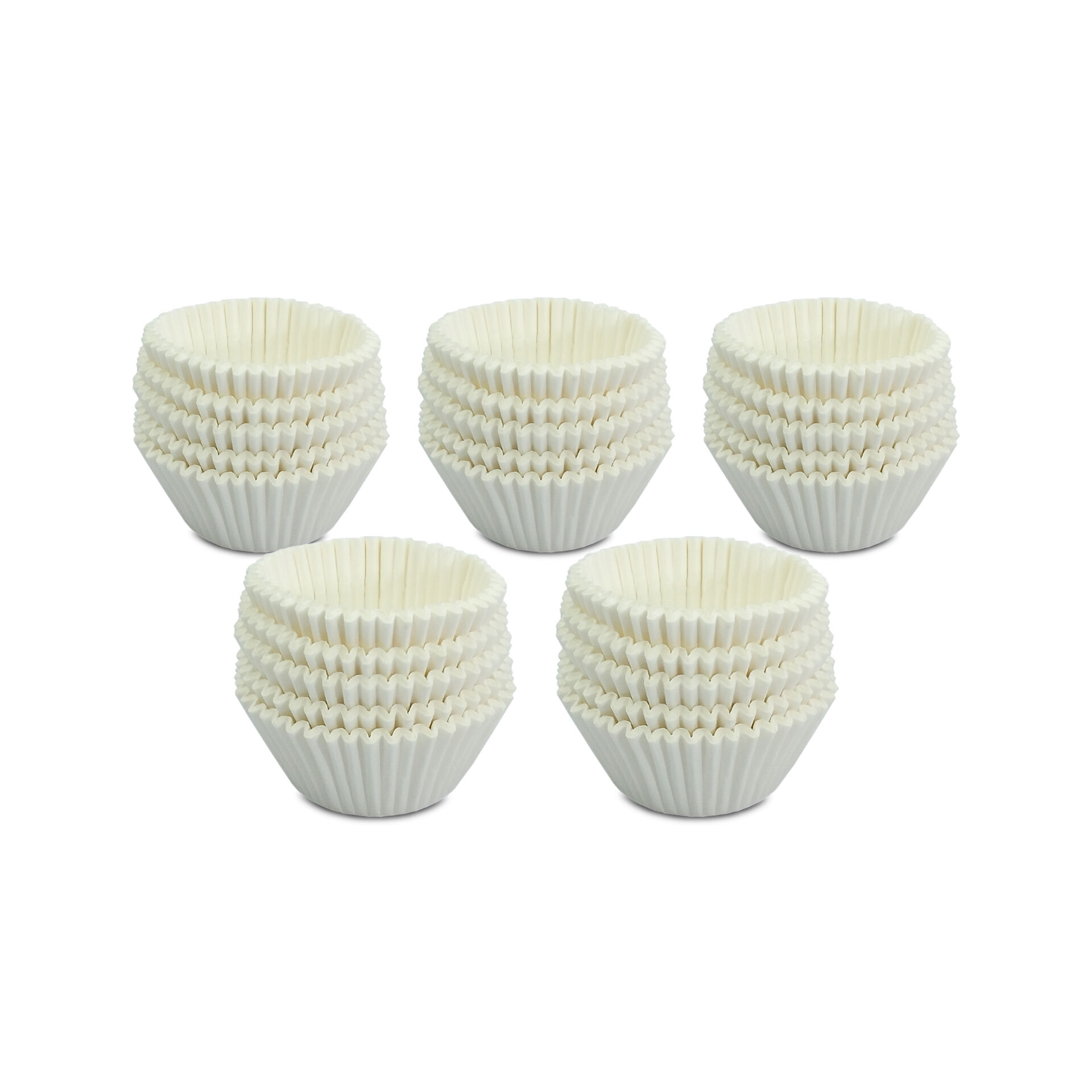 Kafem Muffin Kek Kapsülü Beyaz Küçük Boy No:1 100lü X 5 Paket - K41