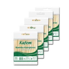 Kafem Bambu Tahta Karıştırıcı 11cm Poşetli 400lü X 5 Paket