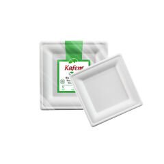Kafem Ekolojik Kare Tabak 16 cm 25 Li X 5 Paket