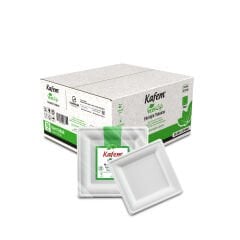 Kafem Ekolojik Kare Tabak 16 cm 25 Li X 20 Paket (Koli)