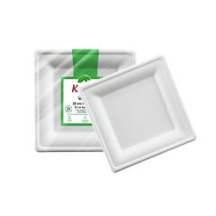 Kafem Ekolojik Kare Tabak 20 cm 25 Adet