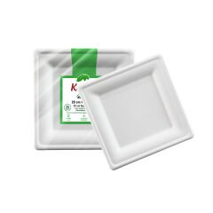 Kafem Ekolojik Kare Tabak 20 cm 25 Li X 20 Paket (Koli)